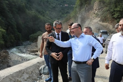 Vali Serdengeçti, Espiye-Ericek Yolunda İncelemelerde Bulundu