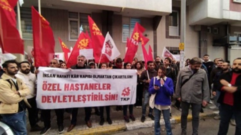 TKP’den Avcılar Hospital önünde eylem: ‘Bebeklerin katili patron düzeni’