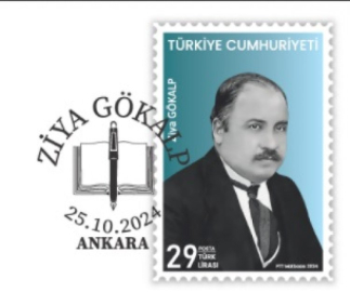 PTT'DEN “ZİYA GÖKALP” KONULU ANMA PULU  VE İLKGÜN ZARFI