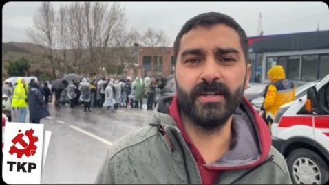 TKP patlamanın gerçekleştiği fabrikanın önünden seslendi: "ZSR fabrikasının patronlarının da Kalyon Holding'in de bu işten tereyağından kıl çeker gibi kurtulamaması için ne gerekirse yapacağız"