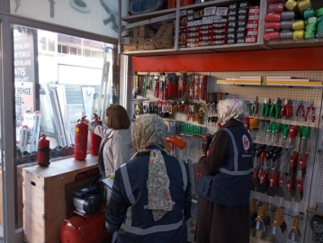 YANGIN MALZEMELERİ DENETİMİ YAPILDI