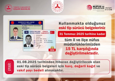  Eski Tip Sürücü Belgeleri İçin Son Tarih Yaklaşıyor!