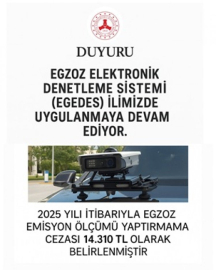 EGZOZ ELEKTRONİK DENETLEME SİSTEMİ (EGEDES)