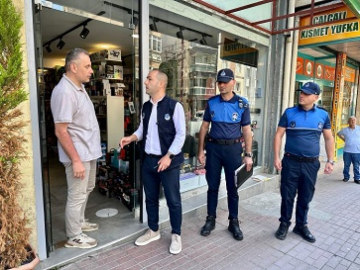 ZABITA EKİPLERİ KALDIRIM İŞGALLERİ İÇİN DENETİMLERE DEVAM EDİYOR