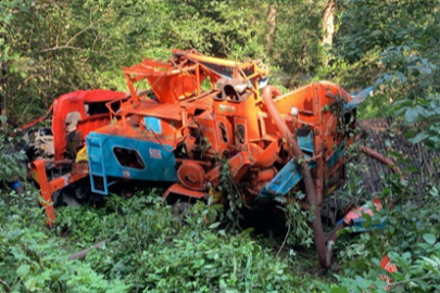 DERELİ'DE PATOZ UÇURUMA YUVARLANDI:1 KİŞİ ÖLDÜ