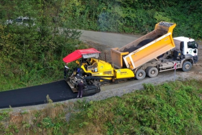 Ordu Gürgentepe'de sıcak asfalt