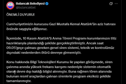 9.05’te siren sesi duyulmadı: Bulancak Belediyesinden açıklama