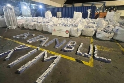 Ambarlı Limanı'nda 94 milyon TL'lik kaçak sigara operasyonu...