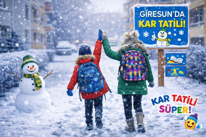 GİRESUN’DA KAR TATİLİ SEVİNCİ! 