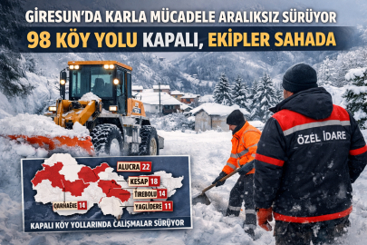 98 KÖY YOLU KAPALI, EKİPLER SAHADA...