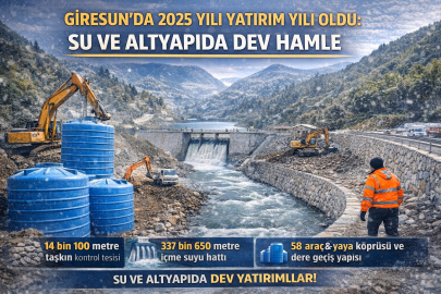 GİRESUN’DA 2025 YILI YATIRIM DÖNEMİ OLDU: SU VE ALTYAPIDA BÜYÜK HAMLE