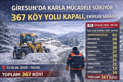 367 KÖY YOLU KAPALI, EKİPLER SAHADA