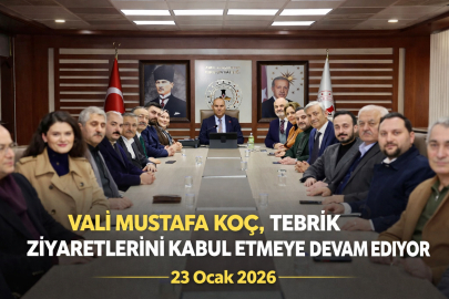 VALİ MUSTAFA KOÇ, TEBRİK ZİYARETLERİNİ KABUL ETMEYE DEVAM EDİYOR