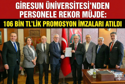 GİRESUN ÜNİVERSİTESİNDEN PERSONELE REKOR MÜJDE