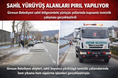 SAHİL YÜRÜYÜŞ ALANLARI PIRIL PIRIL YAPILIYOR