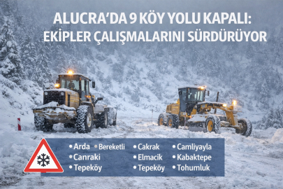 ALUCRA’DA 9 KÖY YOLU KAPALI: EKİPLER ÇALIŞMALARINI SÜRDÜRÜYOR