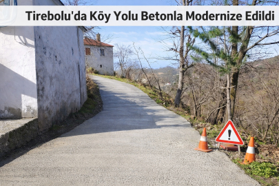 TİREBOLU’DA KÖY YOLU BETONLA MODERNİZE EDİLDİ