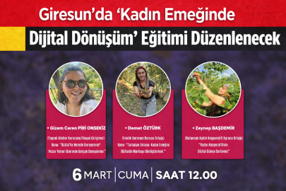 GİRESUN’DA “KADIN EMEĞİNDE DİJİTAL DÖNÜŞÜM” EĞİTİMİ DÜZENLENECEK