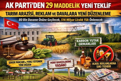 AK PARTİ’DEN 29 MADDELİK YENİ TEKLİF: TARIM ARAZİSİ, REKLAM VE DAVALARA YENİ DÜZENLEME