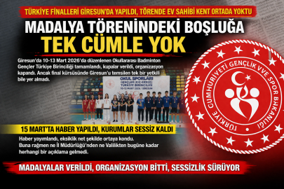 MADALYA TÖRENİNDEKİ BOŞLUĞA TEK CÜMLE YOK