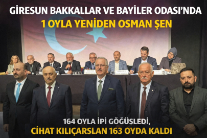 GİRESUN BAKKALLAR VE BAYİLER ODASI’NDA 1 OYLA YENİDEN OSMAN ŞEN