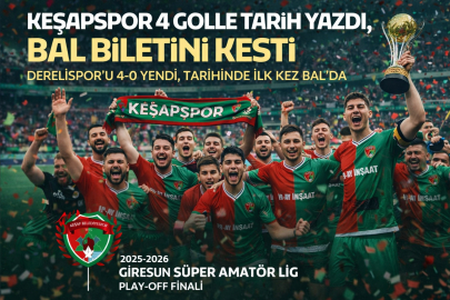 KEŞAPSPOR 4 GOLLE TARİH YAZDI, BAL BİLETİNİ KESTİ