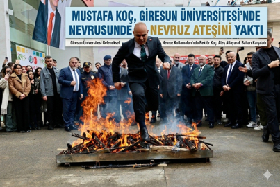 MUSTAFA KOÇ, GİRESUN ÜNİVERSİTESİ’NDE NEVRUZ ATEŞİNİ YAKTI