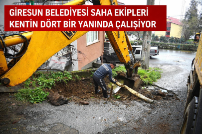 GİRESUN BELEDİYESİ SAHA EKİPLERİ KENTİN DÖRT BİR YANINDA ÇALIŞIYOR