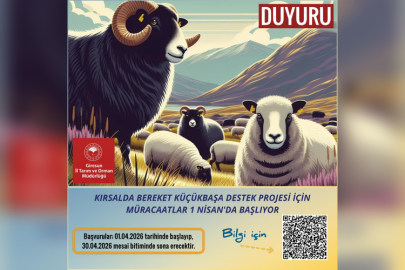 KÜÇÜKBAŞ DESTEK PROJESİNDE BAŞVURULAR 1 NİSAN’DA BAŞLIYOR