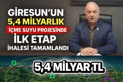 GİRESUN’UN 5,4 MİLYARLIK İÇME SUYU PROJESİNDE İLK ETAP İHALESİ TAMAMLANDI
