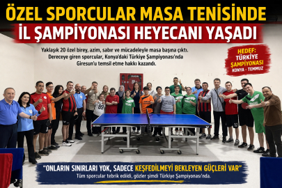 ÖZEL SPORCULAR MASA TENİSİNDE İL ŞAMPİYONASI HEYECANI YAŞADI