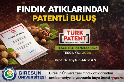 FINDIK ATIKLARINDAN PATENTLİ BULUŞ