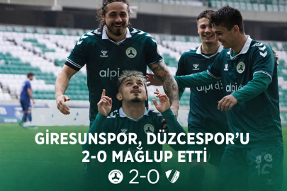 GİRESUNSPOR, VEDA SEZONUNDA DÜZCESPOR’U 2-0’LA GEÇTİ