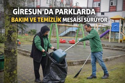 GİRESUN’DA PARKLARDA BAKIM VE TEMİZLİK MESAİSİ SÜRÜYOR