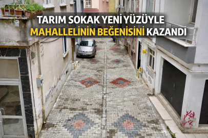 TARIM SOKAK YENİ YÜZÜYLE MAHALLELİNİN BEĞENİSİNİ KAZANDI