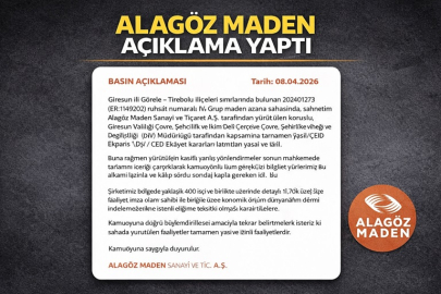 ALAGÖZ MADEN AÇIKLAMA YAPTI, GİRESUN’DA MADEN TARTIŞMASI DİNMEDİ