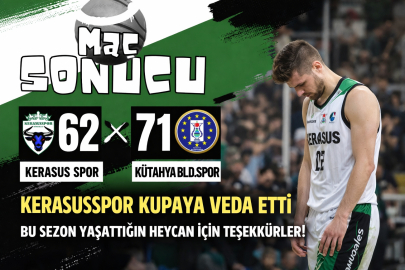 KERASUSSPOR, ÇEYREK FİNALDE KUPAYA VEDA ETTİ