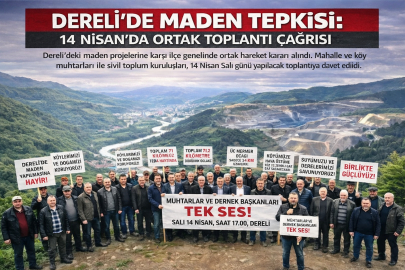 DERELİ’DE MADEN TEPKİSİ: 14 NİSAN’DA ORTAK TOPLANTI ÇAĞRISI