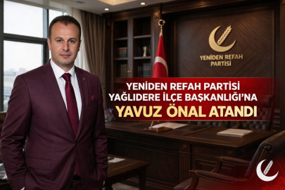 YENİDEN REFAH PARTİSİ YAĞLIDERE İLÇE BAŞKANLIĞI’NA YAVUZ ÖNAL ATANDI
