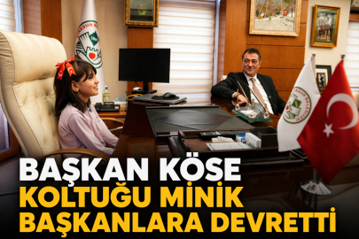 BAŞKAN KÖSE KOLTUĞU MİNİK BAŞKANLARA DEVRETTİ