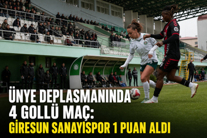 ÜNYE DEPLASMANINDA 4 GOLLÜ MAÇ: GİRESUN SANAYİSPOR 1 PUAN ALDI