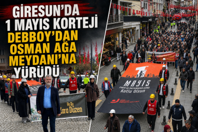 GİRESUN’DA 1 MAYIS KORTEJİ DEBBOY’DAN OSMAN AĞA MEYDANI’NA YÜRÜDÜ