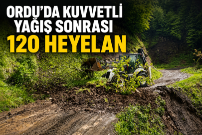 ORDU’DA KUVVETLİ YAĞIŞ SONRASI 120 HEYELAN