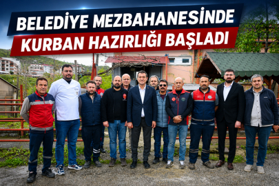 BELEDİYE MEZBAHANESİNDE KURBAN HAZIRLIĞI BAŞLADI