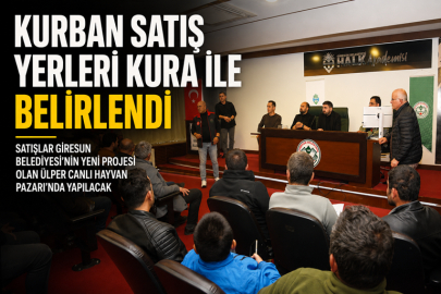 KURBAN SATIŞ YERLERİ KURA İLE BELİRLENDİ