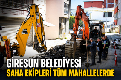 GİRESUN BELEDİYESİ SAHA EKİPLERİ TÜM MAHALLELERDE