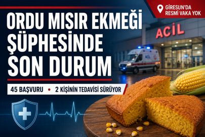 ORDU’DA MISIR EKMEĞİ ŞÜPHESİ: 45 BAŞVURU, 2 KİŞİNİN TEDAVİSİ SÜRÜYOR