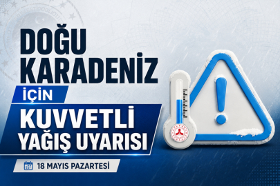 DOĞU KARADENİZ İÇİN KUVVETLİ YAĞIŞ UYARISI