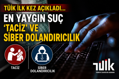 TÜİK ilk kez açıkladı... En yaygın suç 'taciz' ve siber dolandırıcılık
