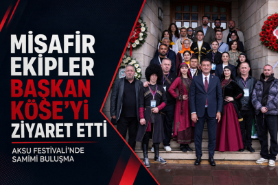 MİSAFİR EKİPLERDEN BAŞKAN KÖSE’YE FESTİVAL ZİYARETİ
